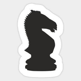 Black Knight Chess Piece Sticker